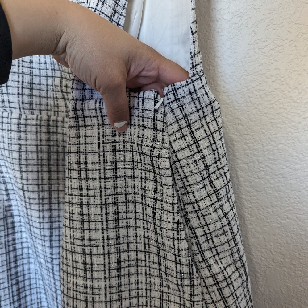 Eshakti Newbury Street Lurex Boucle Tweed Pinafore Mini Dress 2X - Picture 8 of 8